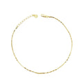 18k GL Twisted Chain Anklet - Donna Italiana ®