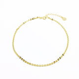 18k GL Wide link Anklet - Donna Italiana ®