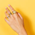 18K Gold Layer Aztec Ring - Donna Italiana ®