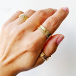 18K Gold Layer Aztec Ring - Donna Italiana ®