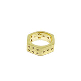 18K Gold Layer Dice ring - Donna Italiana ®