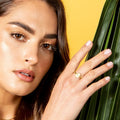 18K Gold Layer Hamsa Ring - Donna Italiana ®