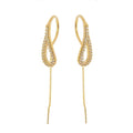 18k Gold Layer Loop Cz Violador Earring - Donna Italiana ®