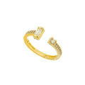 18K Gold Layer Open Shape Ring - Donna Italiana ®