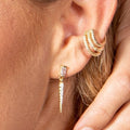 18K Gold Layer Spear Drop Earrings - Donna Italiana ®
