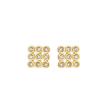 18K Gold Overlay Cleo Stud Earrings - Donna Italiana ®