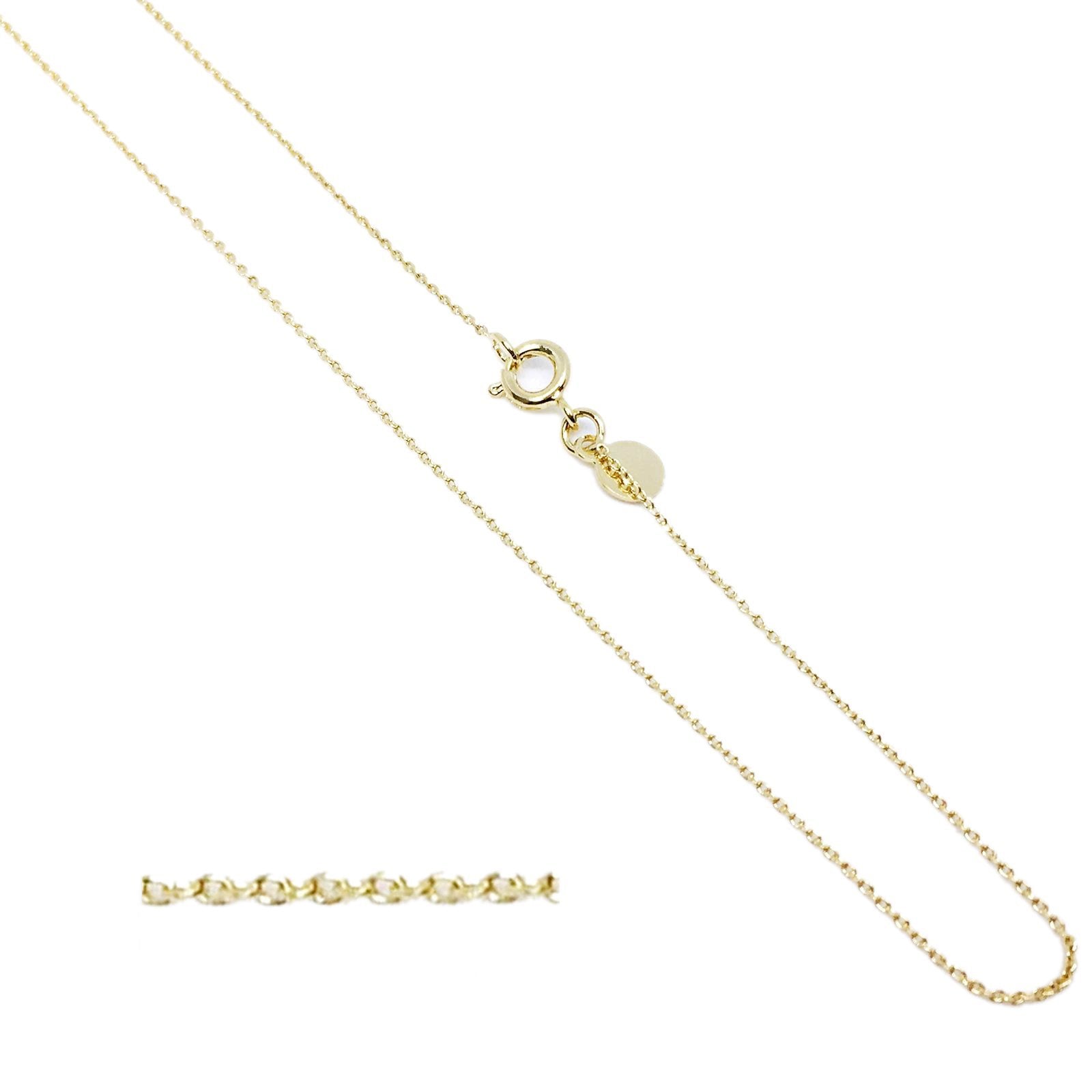 18KGL 1MM Round Link Chain - Donna Italiana ®