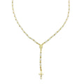 18KGL Baguette Pearl Rosary necklace - Donna Italiana ®