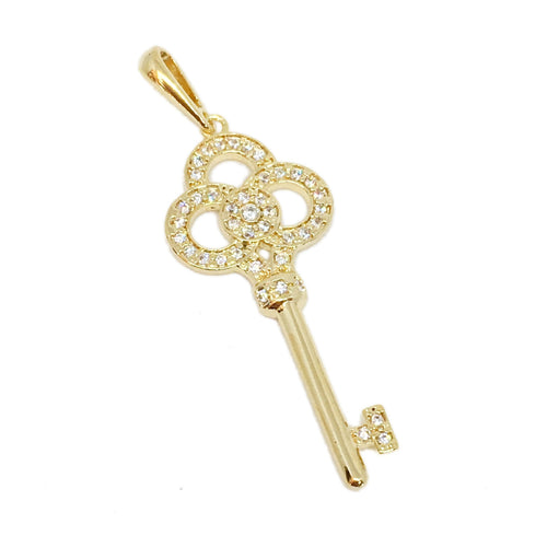 18KGL Knot Key CZ Pendant - Donna Italiana ®