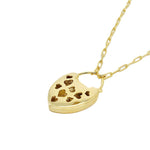18KGL LOCK HEART NECKLACE - Donna Italiana ®