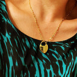 18KGL LOCK HEART NECKLACE - Donna Italiana ®