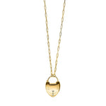 18KGL LOCK HEART NECKLACE - Donna Italiana ®