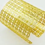 18kGL Squared Pattern Cuff - Donna Italiana ®
