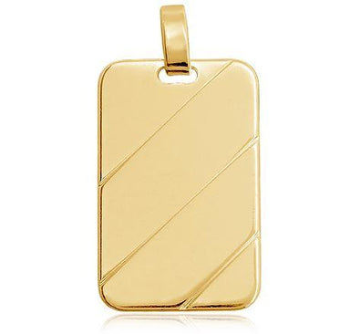 3 lines Unisex Plate Pendant - Donna Italiana ®