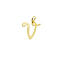 18K Gold Layer Initial Charm