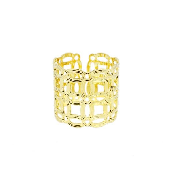 Adjustable Squared Detail Ring - Donna Italiana ®