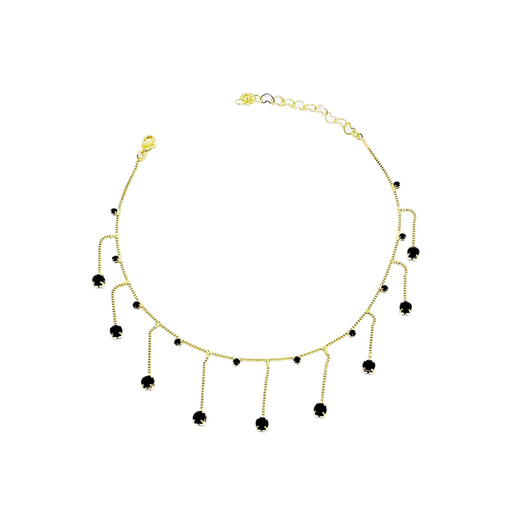 Black Drip Anklet - Donna Italiana ®