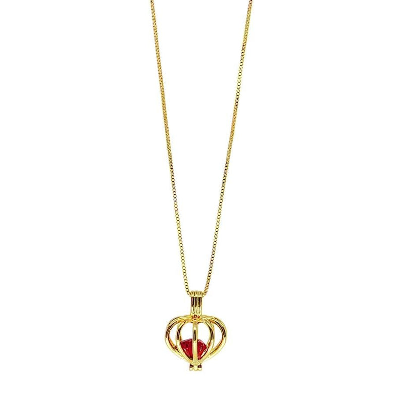 Caged Heart Necklace - Donna Italiana ®