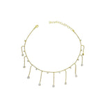 Crystal Drip Anklet - Donna Italiana ®