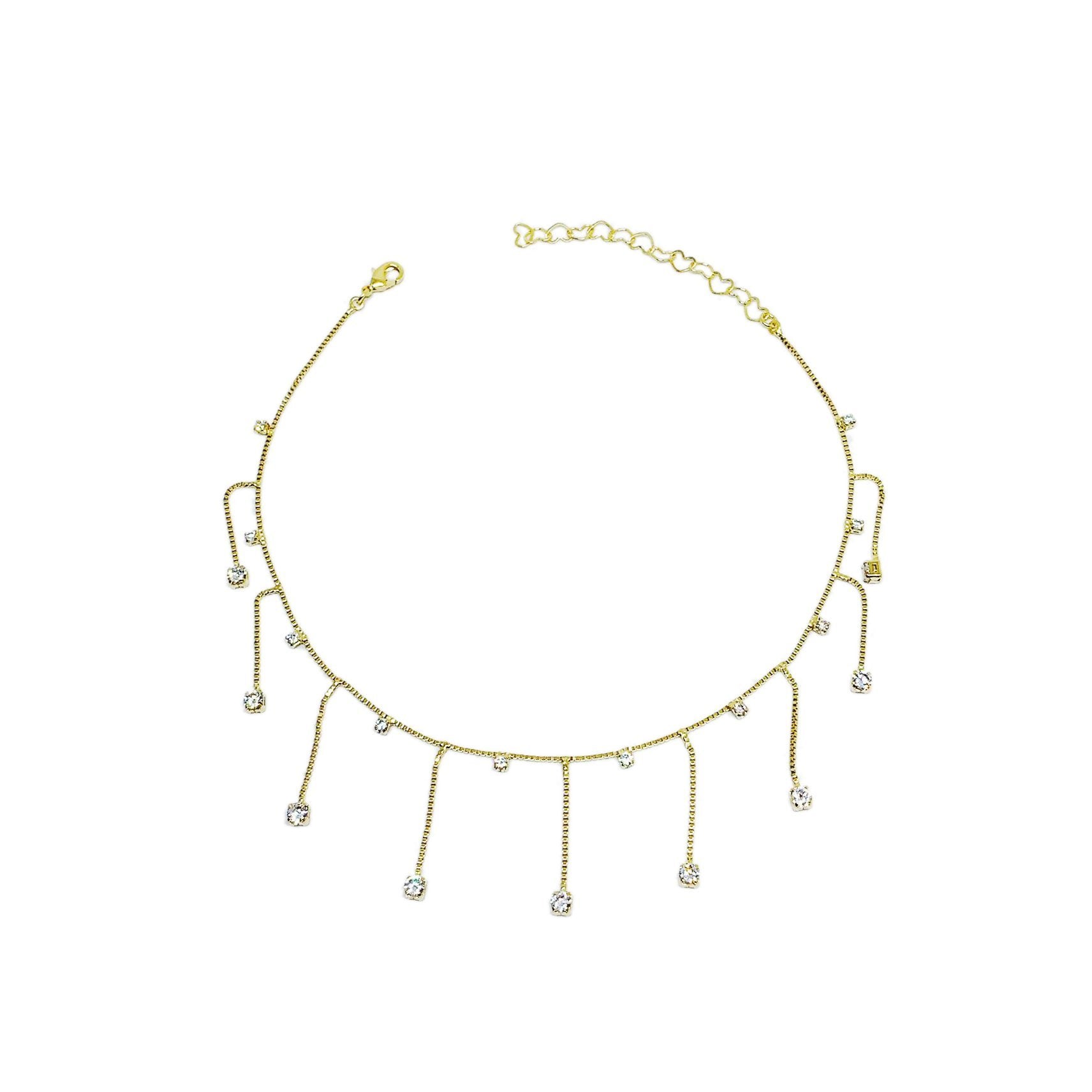Crystal Drip Anklet - Donna Italiana ®