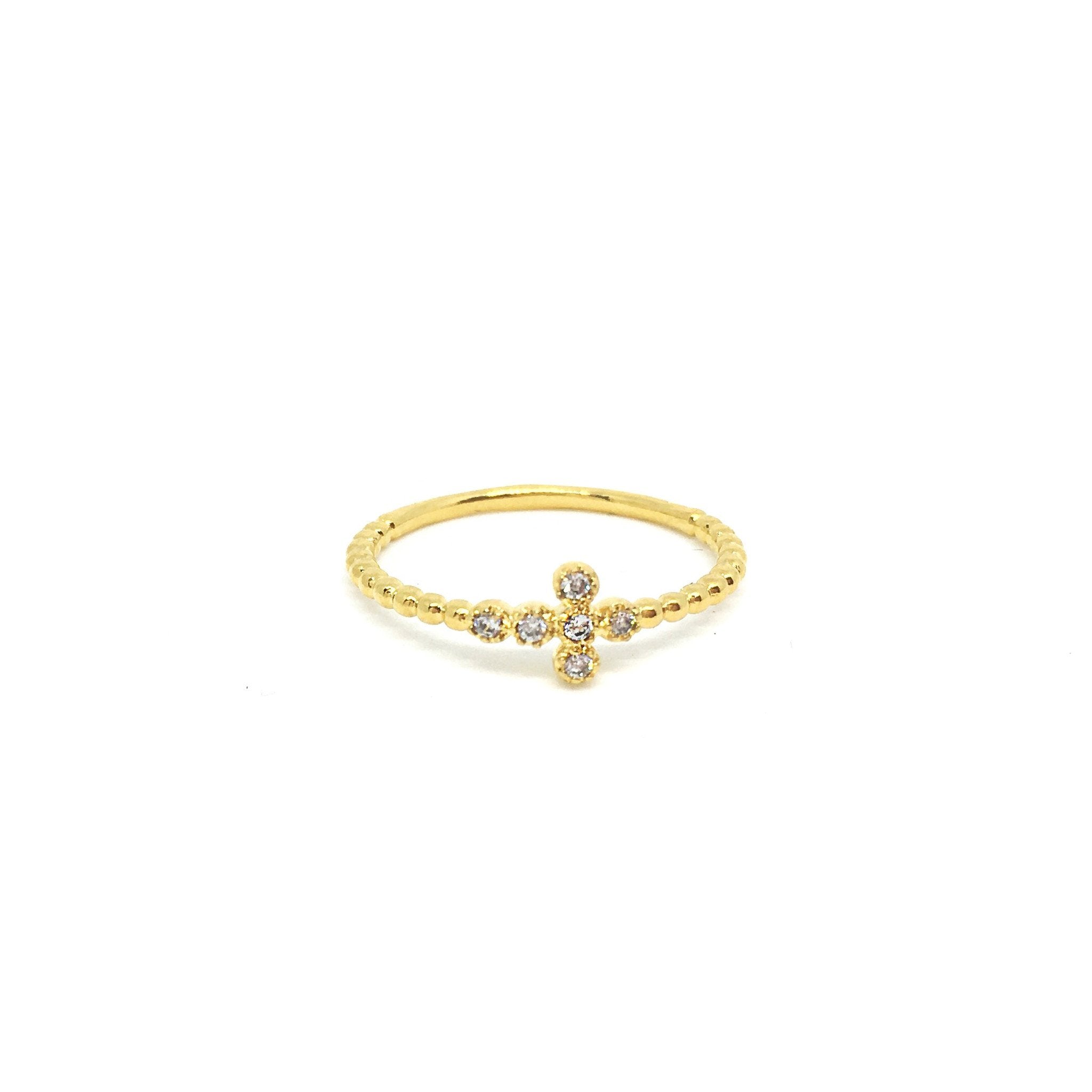 CZ Cross Ring - Donna Italiana ®