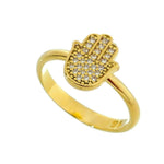 CZ Hamsa Ring - Donna Italiana ®
