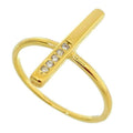 CZ Vertical Bar Ring - Donna Italiana ®