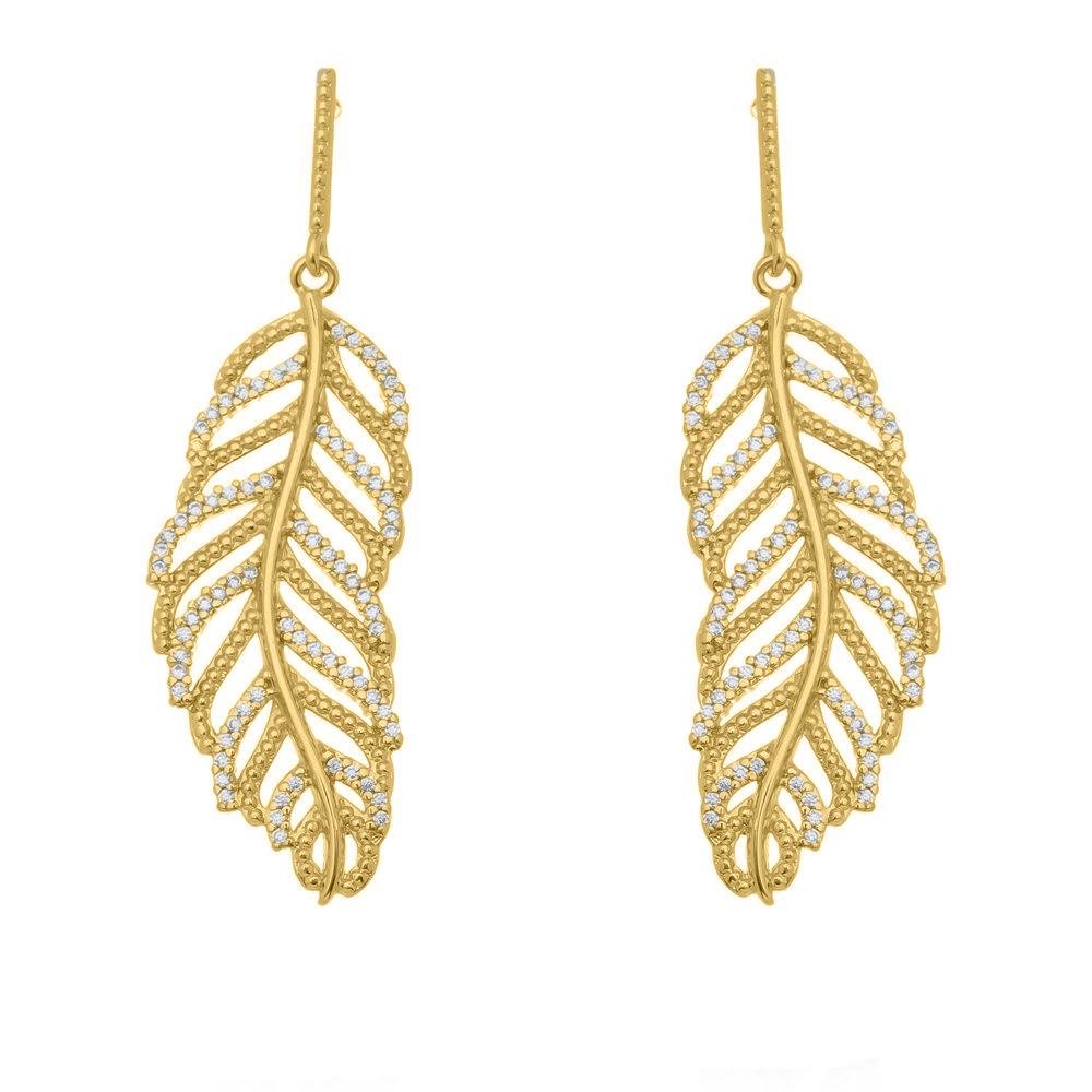 Dazzled Leaf Earrings - Donna Italiana ®