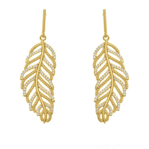 Dazzled Leaf Earrings - Donna Italiana ®