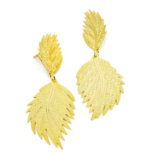 Double Leaf Earrings - Donna Italiana ®