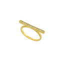 Flat Top Cubic Zirconia Ring - Donna Italiana ®