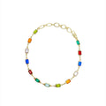 Rainbow Crystal Anklet - Donna Italiana ®
